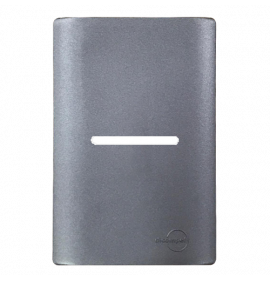 Placa para 1 Interruptor Horizontal 4x2 com Suporte - Novara Preto Grafite